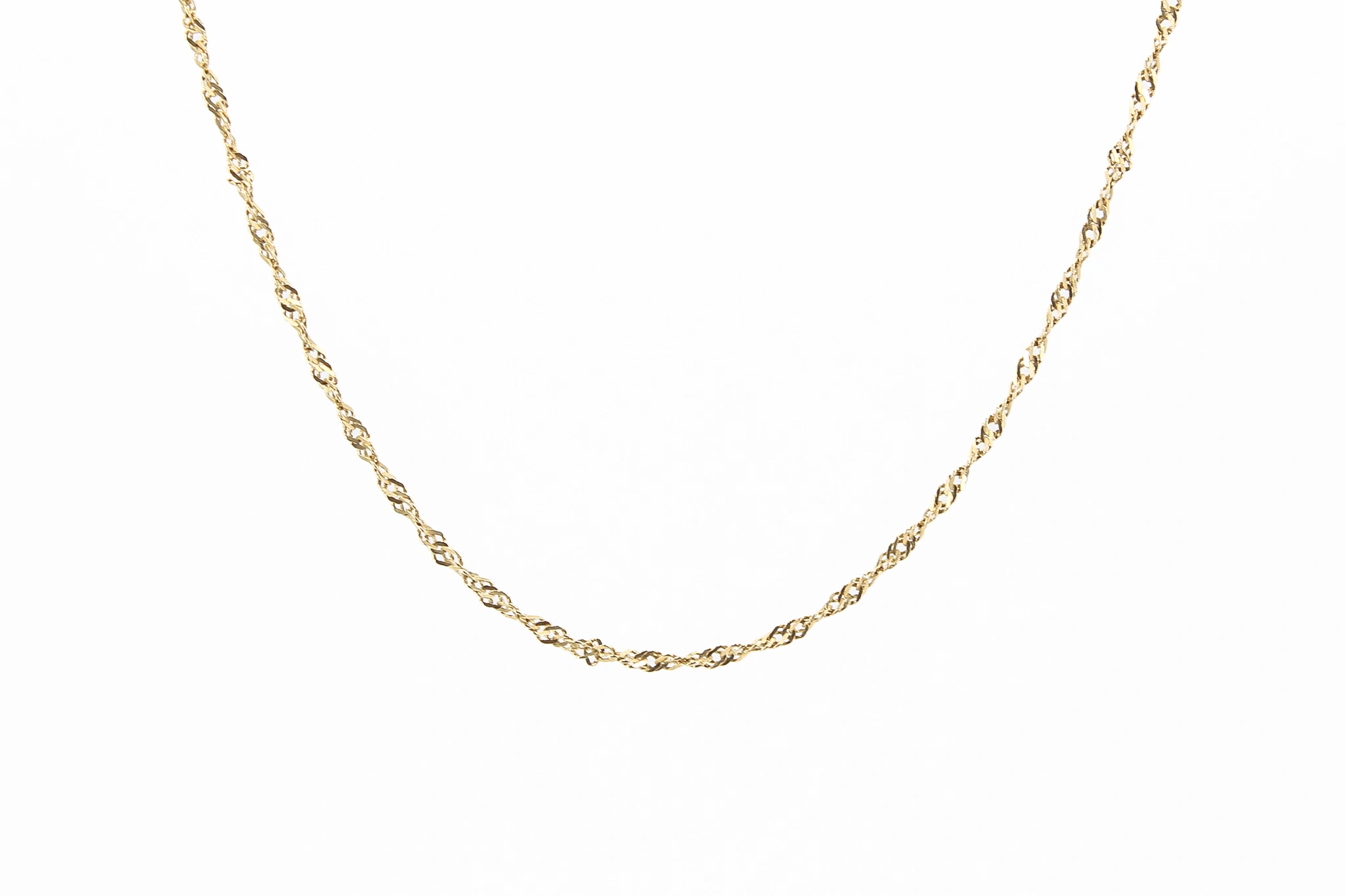 Cadena singapur de oro 18K