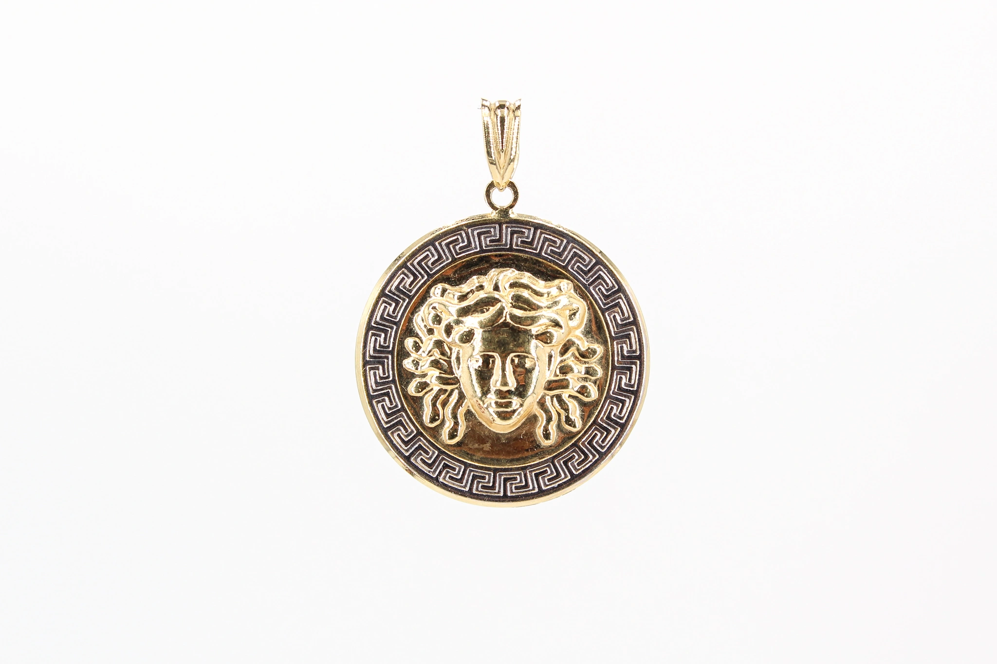Medalla de Medusa en oro combinado de 18k — foto 3
