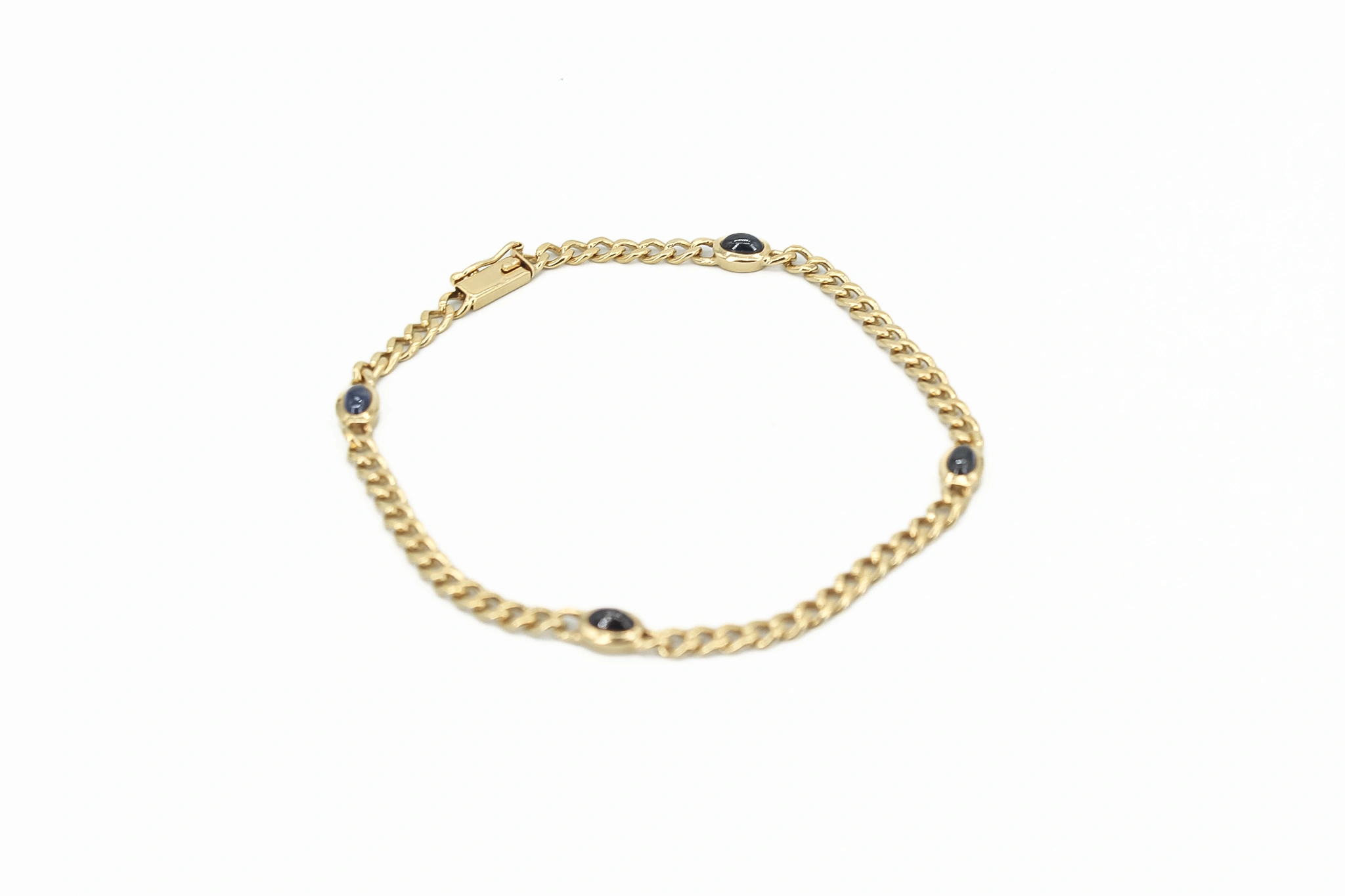 Pulsera de oro 18K barbada