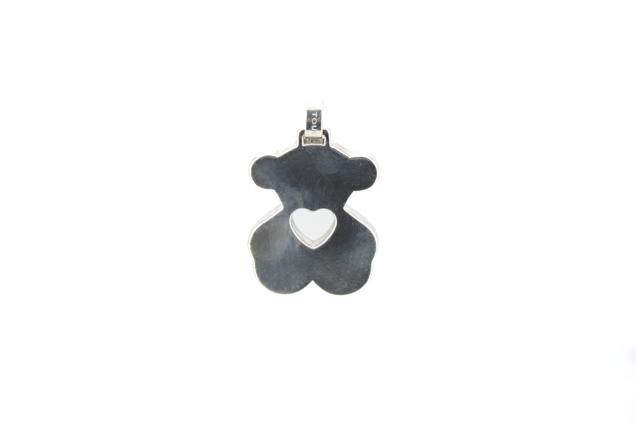 Colgante oso con corazón calado de plata 925 — foto 2