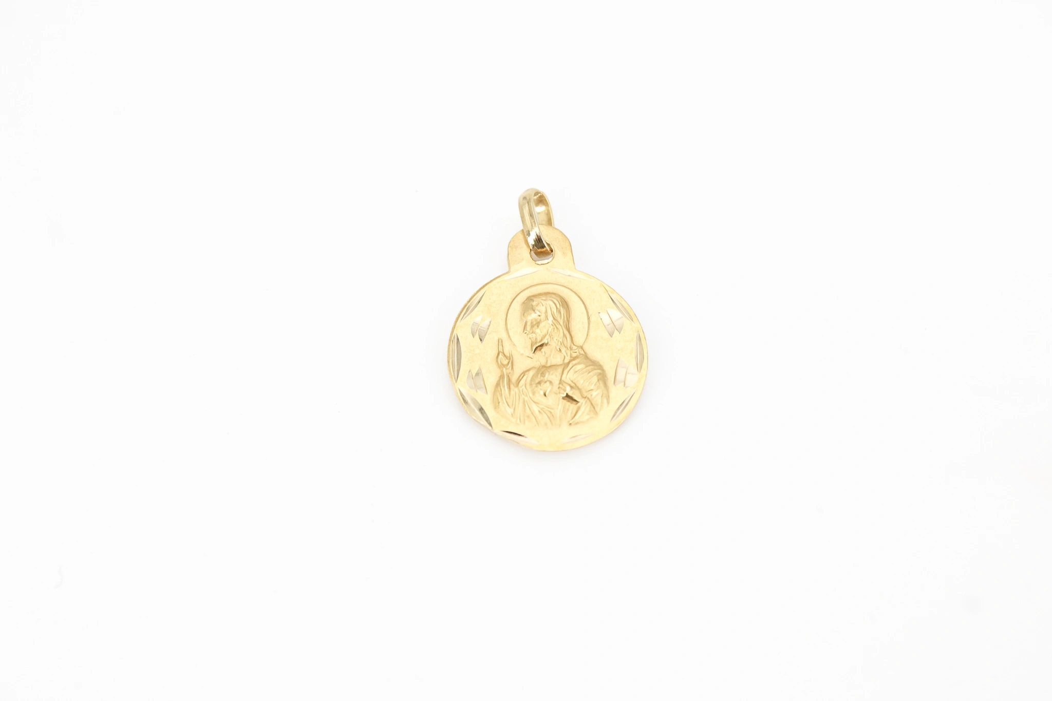Medalla de oro 18K Virgen con Niño — vista alternativa