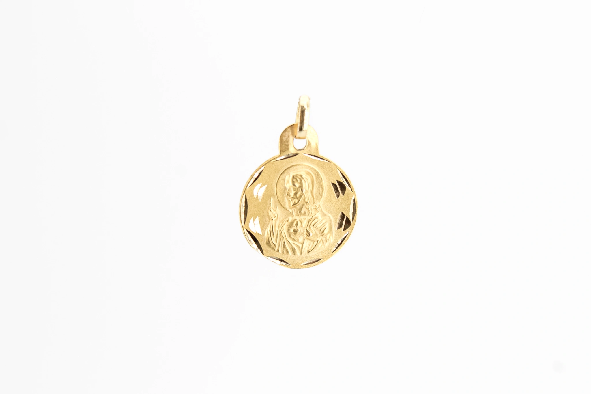 Medalla de oro 18K Virgen con Niño — foto 3