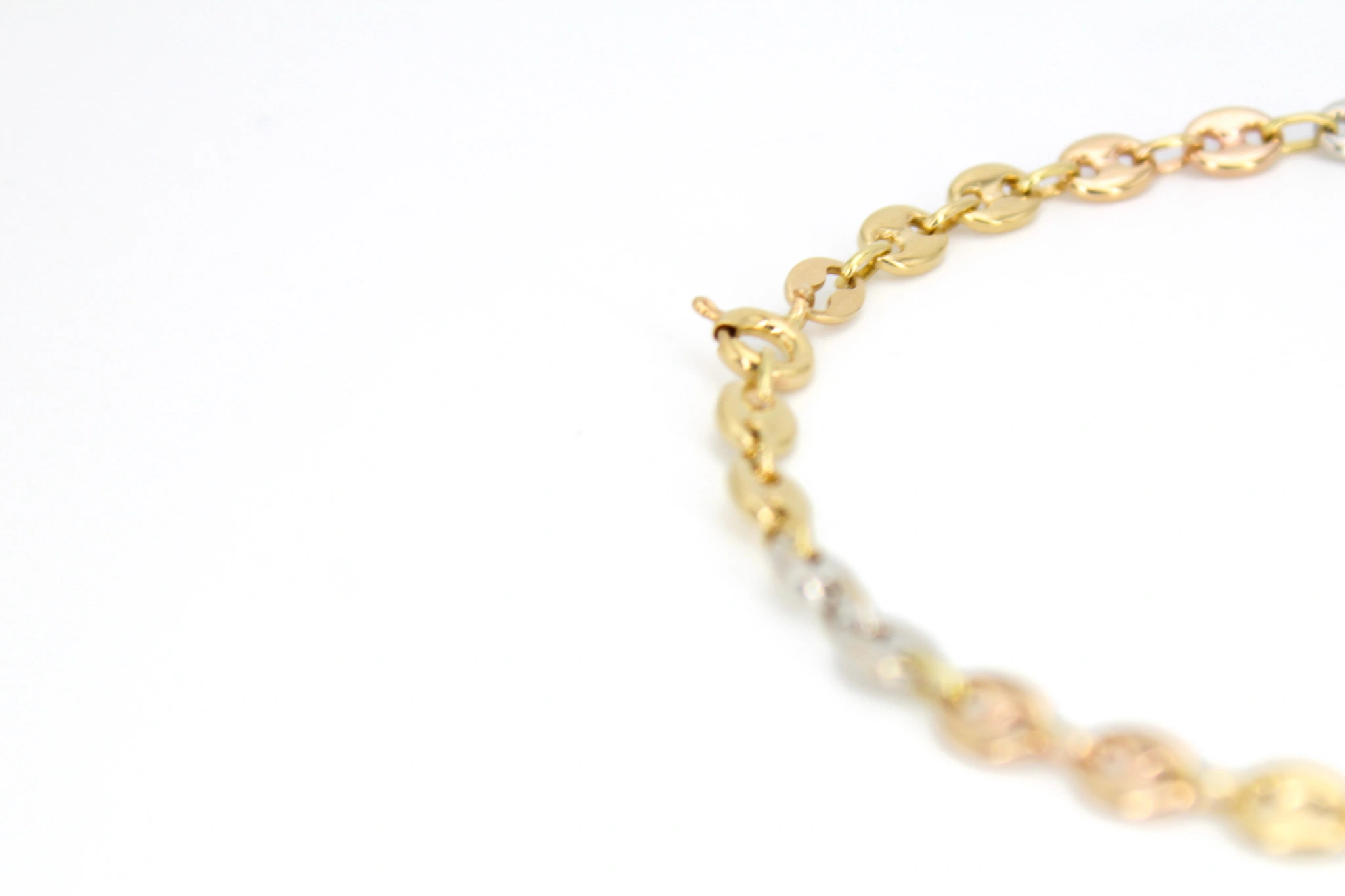 Pulsera calabrote de oro combinado 18K — foto 2