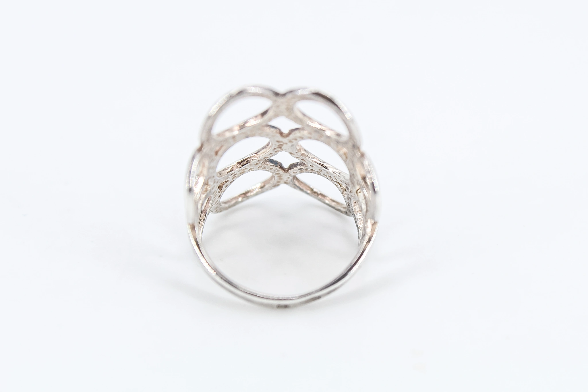 Anillo de plata 925 calado geométrico — vista alternativa