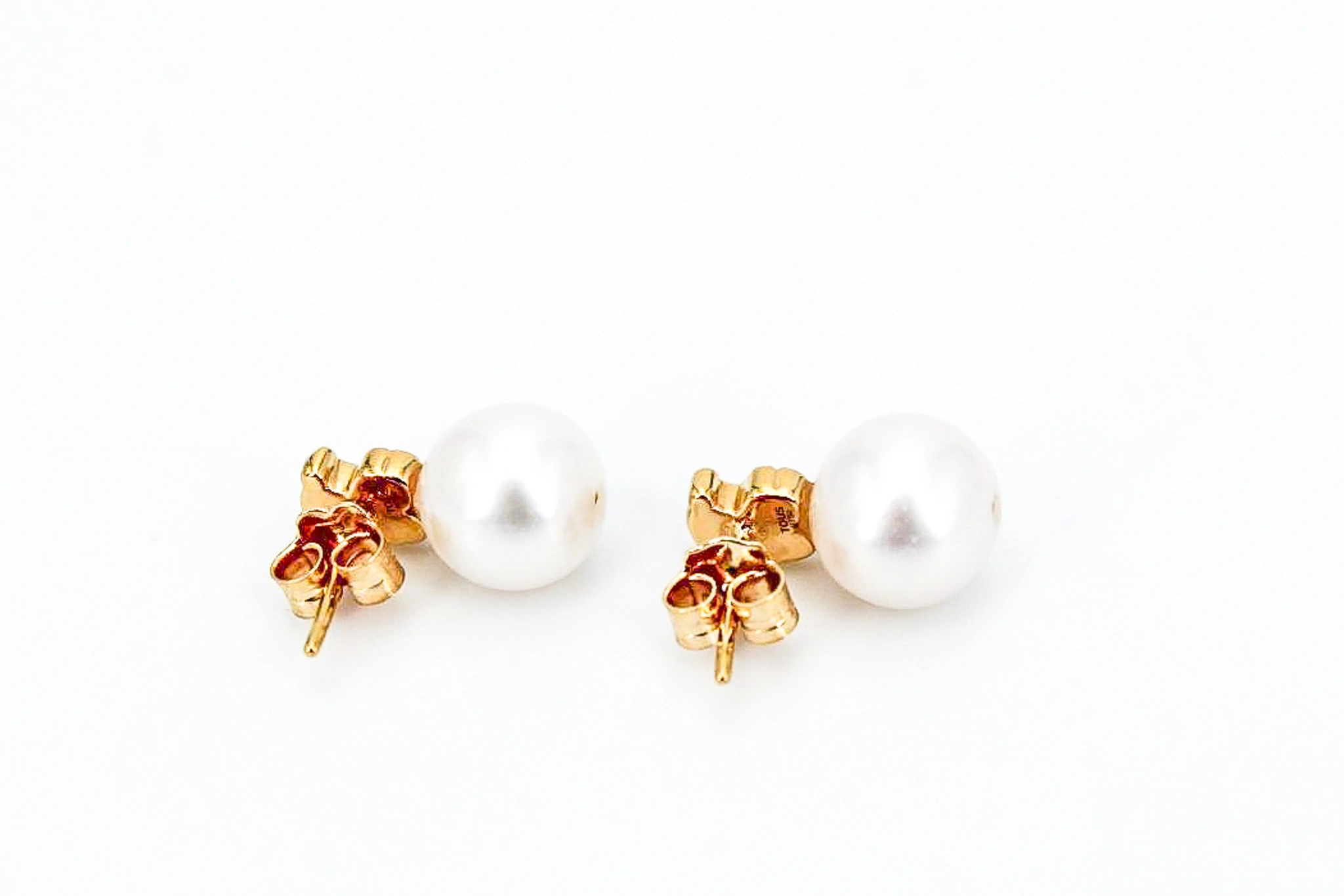Pendientes de oro de 18K con perlas — foto 2