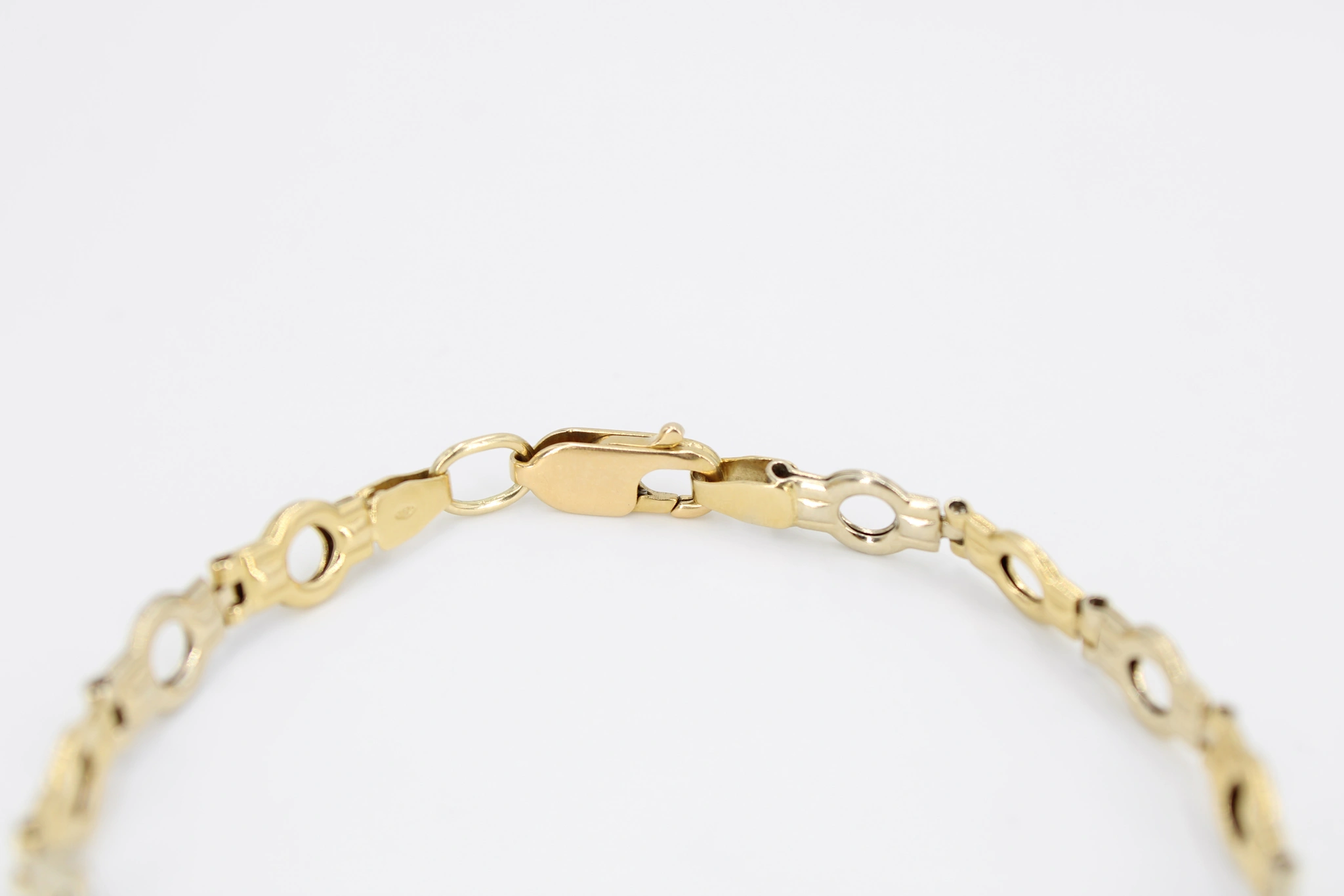 Pulsera de eslabones ovalados oro combinado 18K — vista alternativa