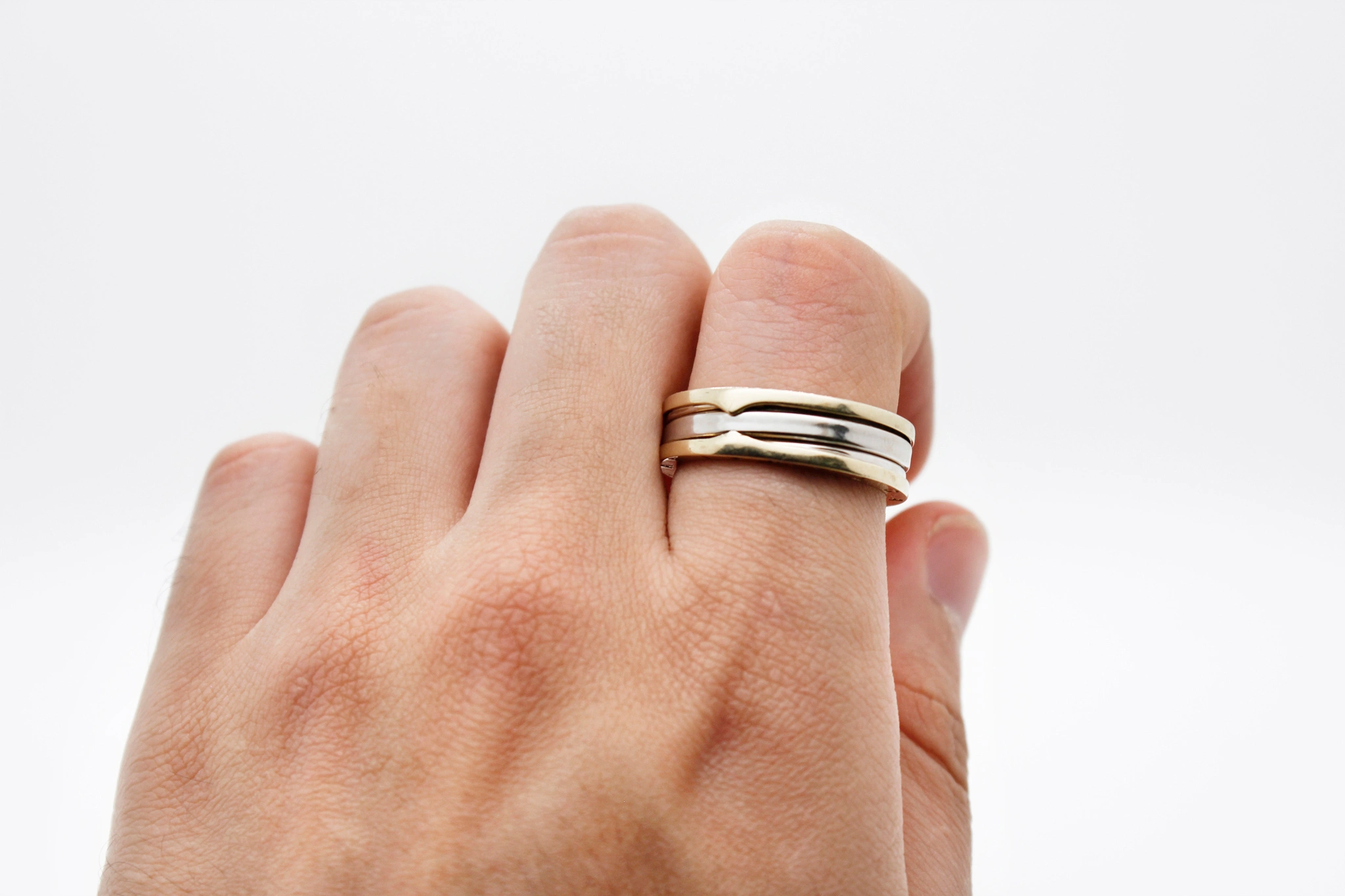 Anillo de oro combinado 14K — foto 3