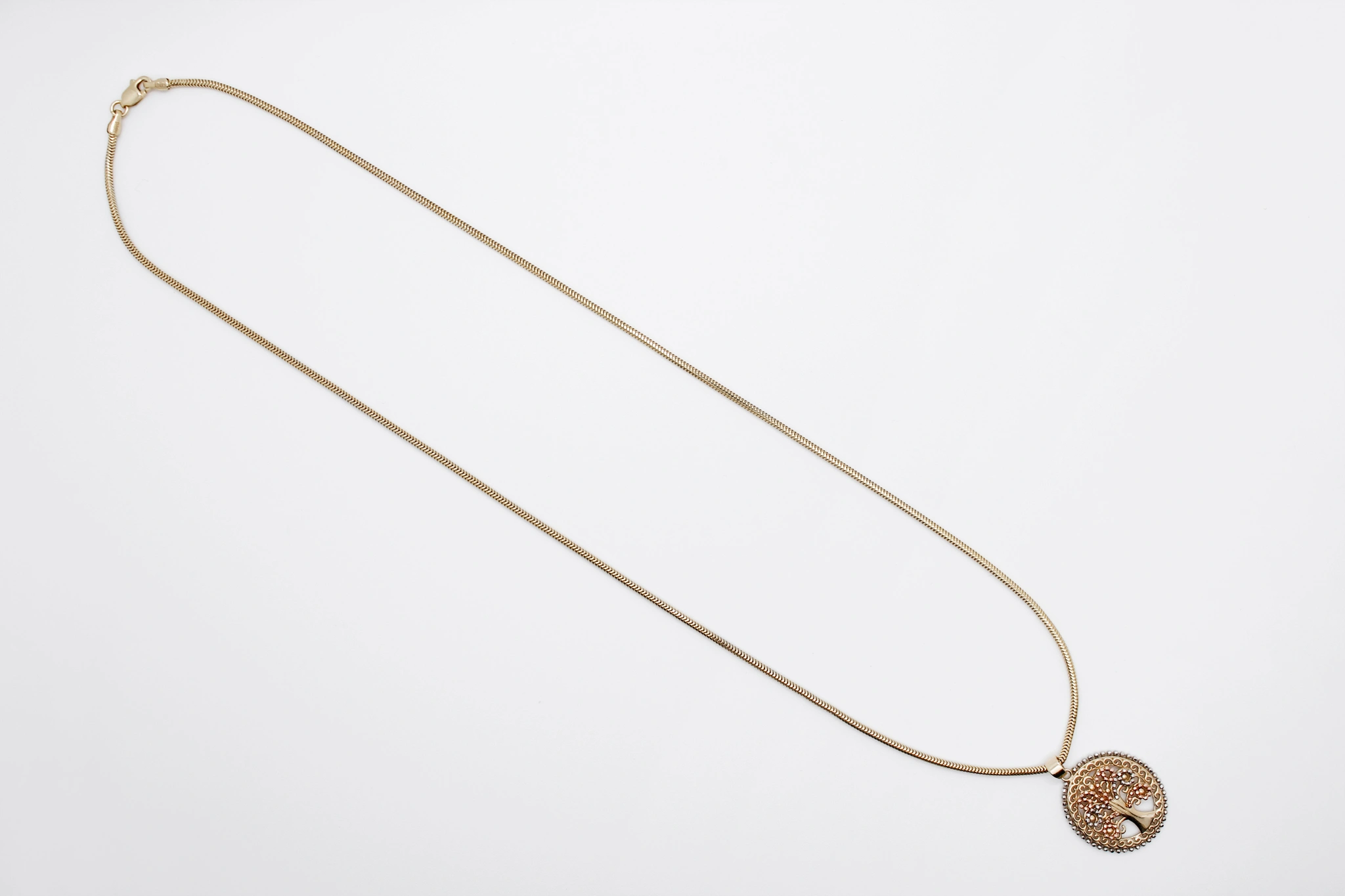 Collar Árbol de la Vida de oro combinado 14K — foto 3