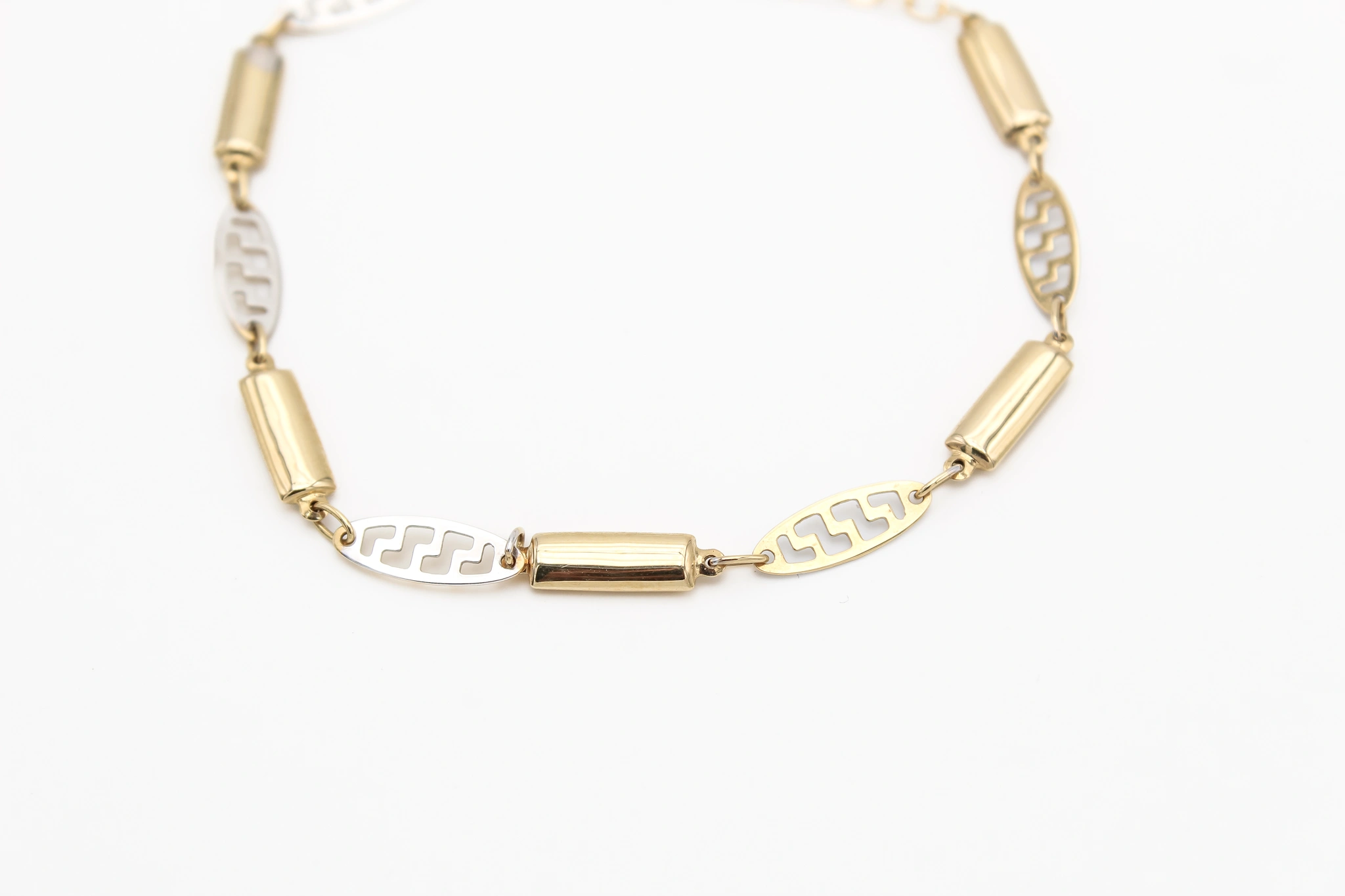 Pulsera veneciana de oro combinado 18K — vista alternativa
