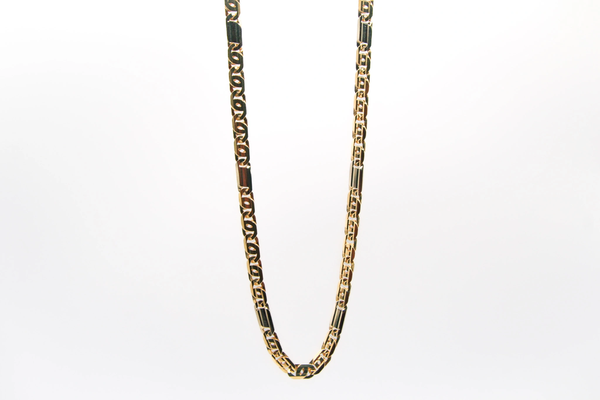 Cadena de oro combinado Fígaro 18K