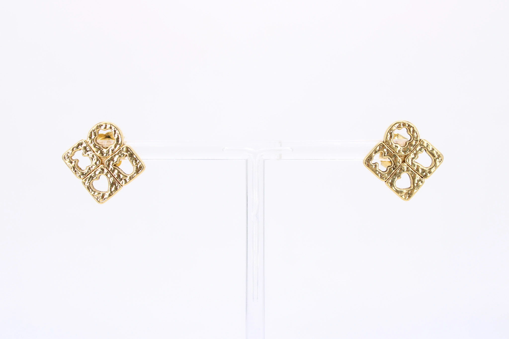 Pendientes de oro calados geométricos 18K