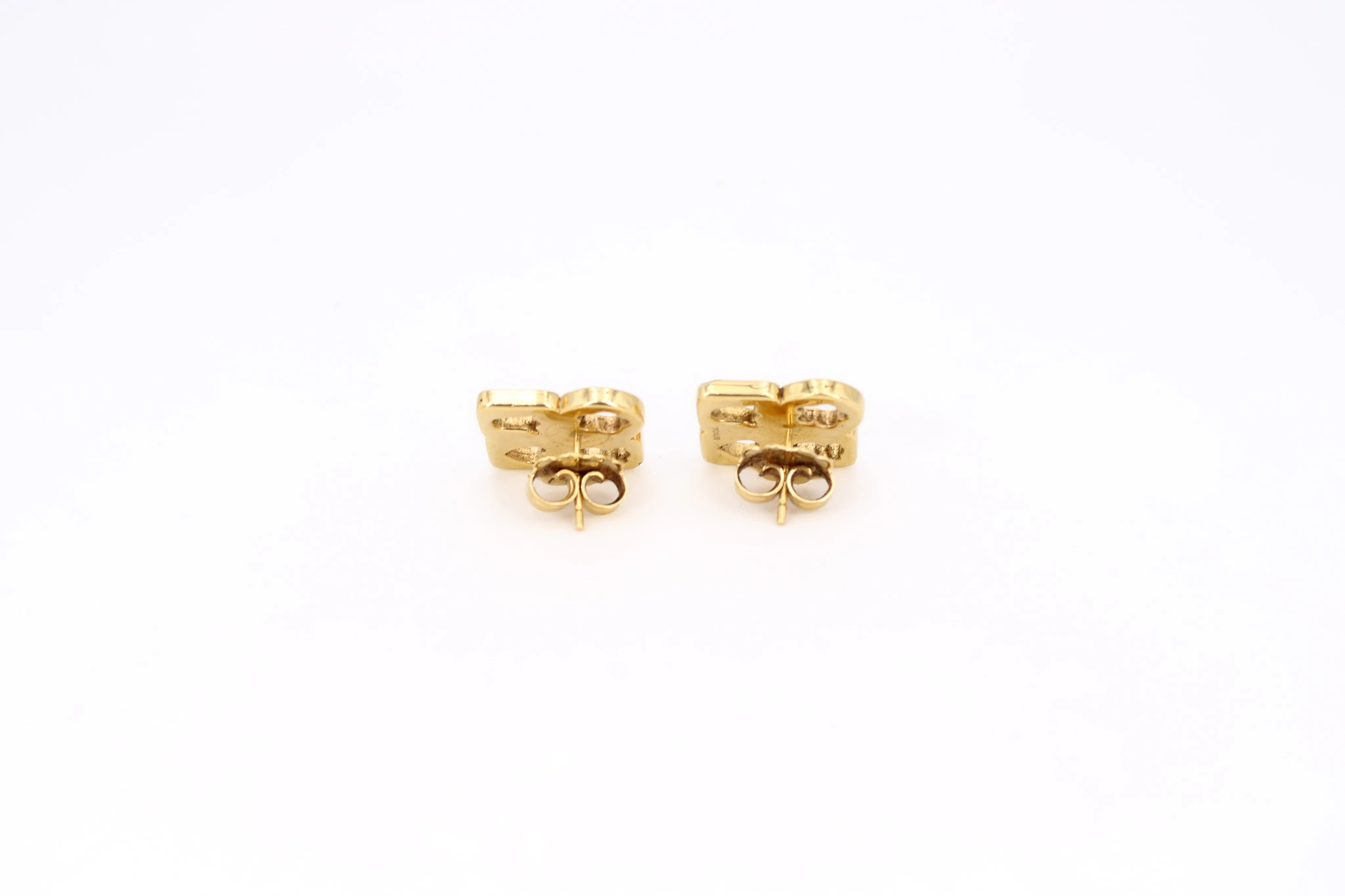 Pendientes de oro calados geométricos 18K — foto 3