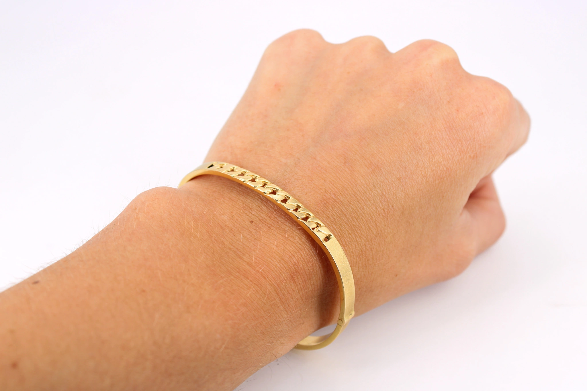 Pulsera caña de oro 18K