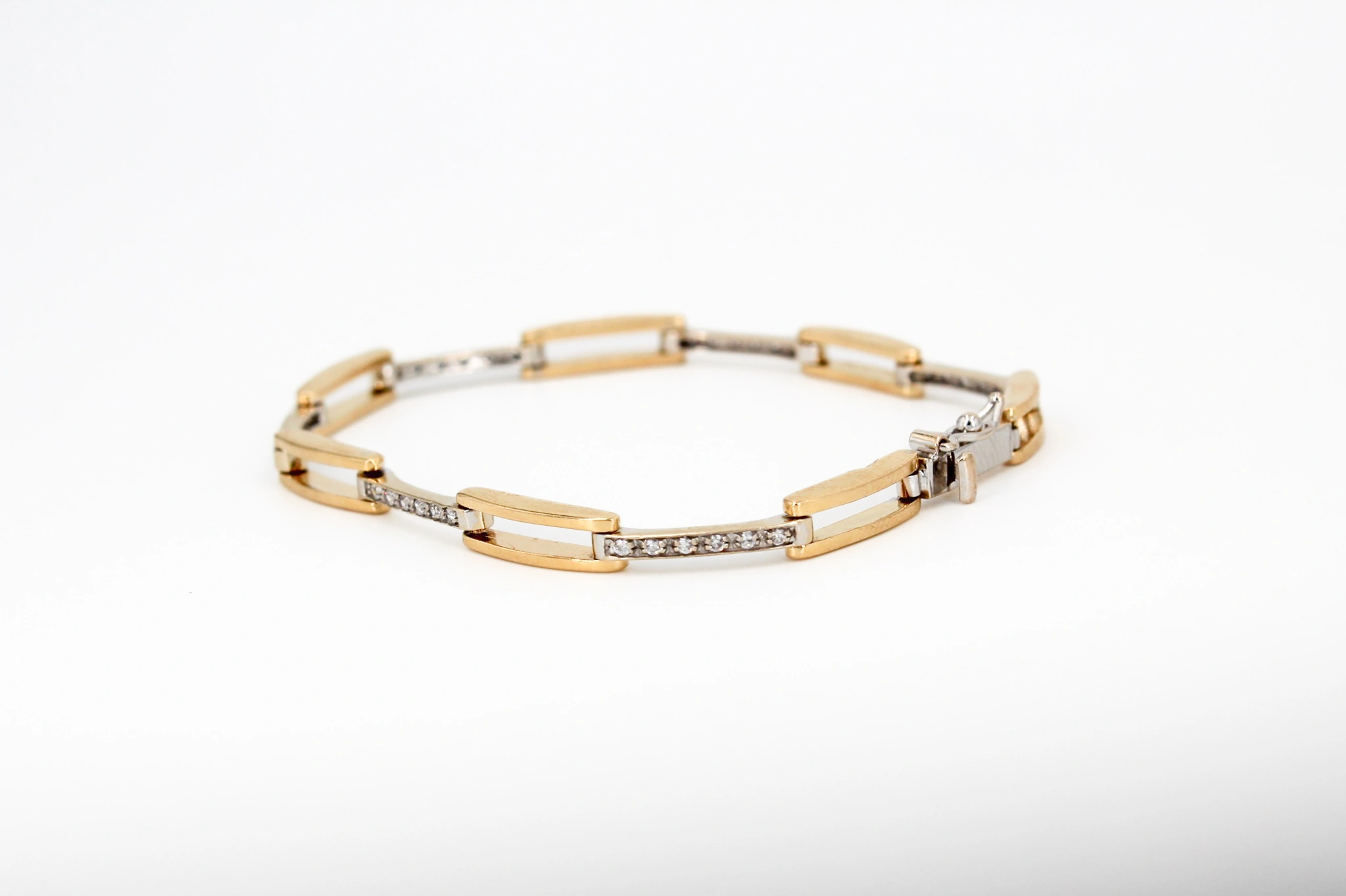 Pulsera de oro combinado 18K