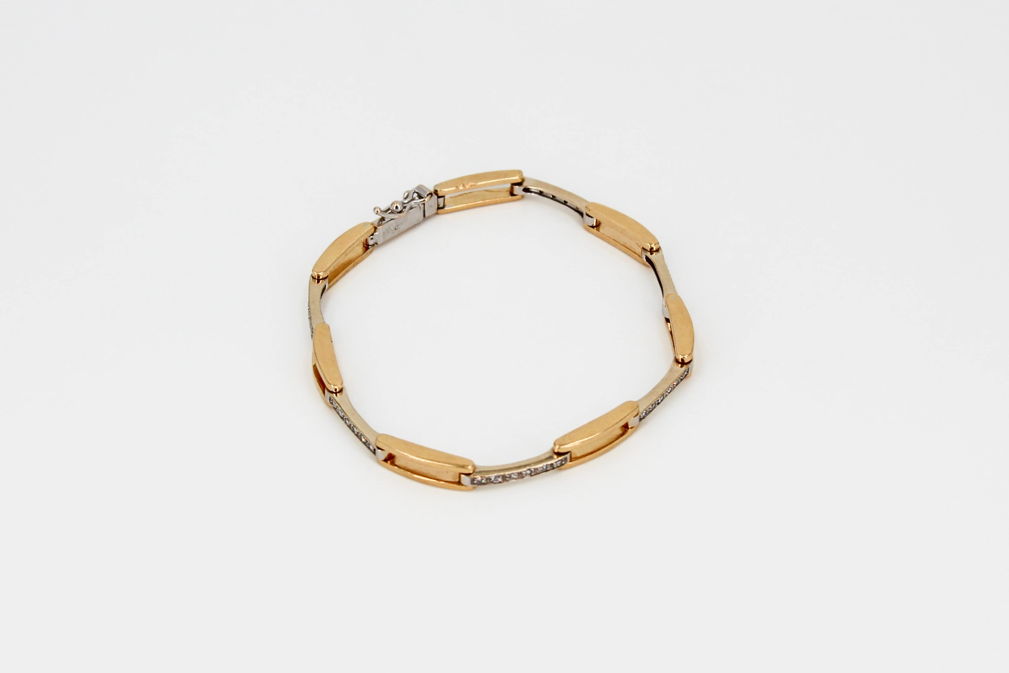 Pulsera de oro combinado 18K — vista alternativa
