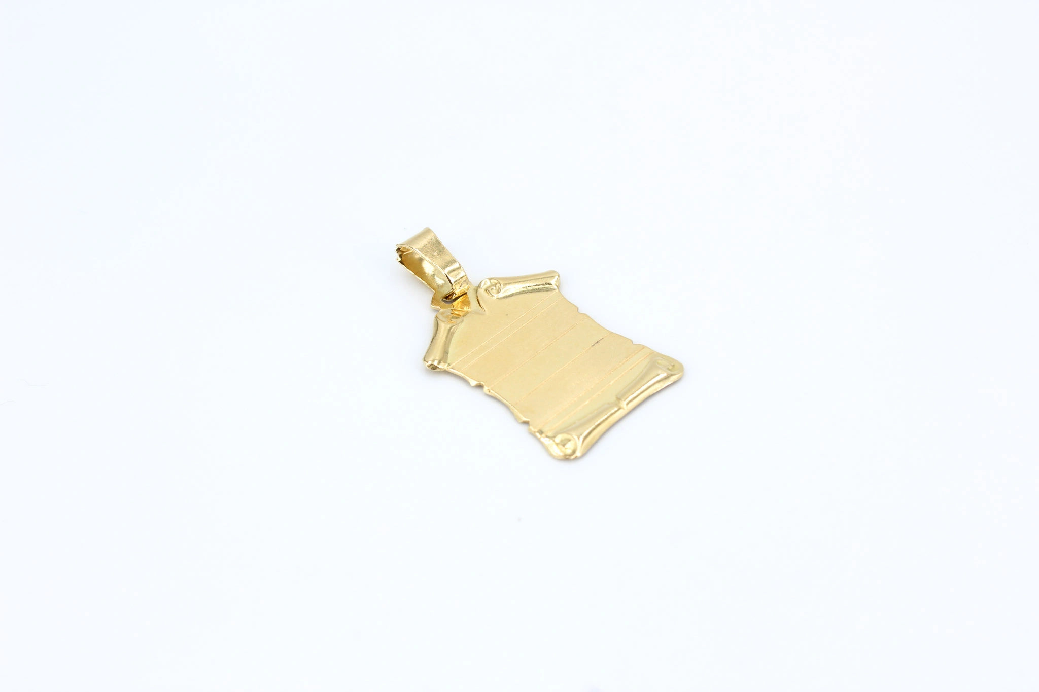 Medalla de oro 18K forma pergamino